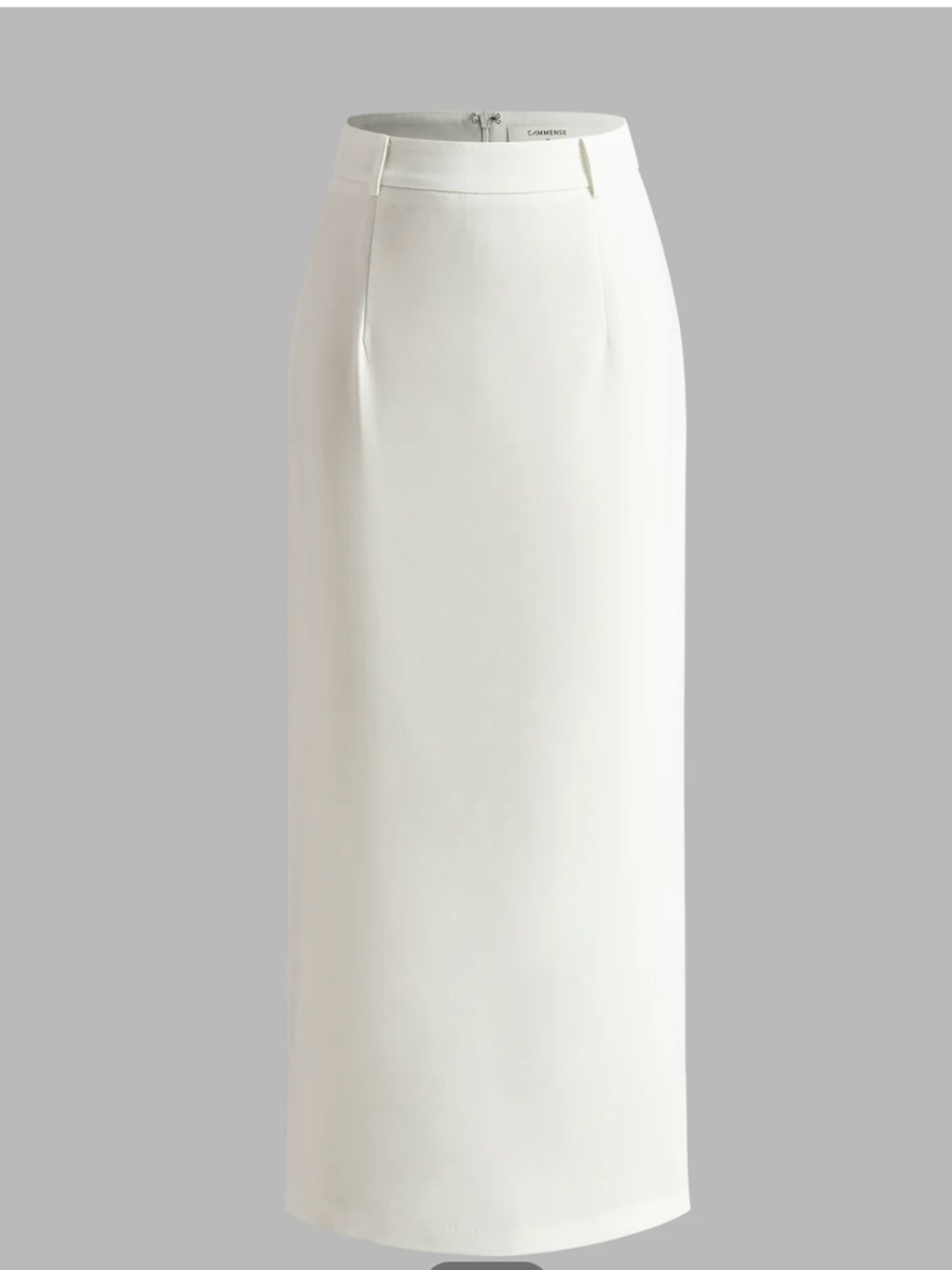 Commense Ivory Straight Maxi Skirt